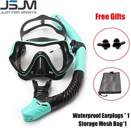 JSJM Professional Snorkel Diving Mask and Snorkels Goggles Glasses Diving Swimming Tube Set Snorkel Mask Adult Unisex 240127