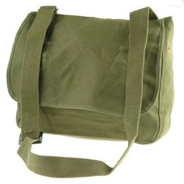 School Bags Vintage Canvas Bag Old Fashioned Small Messenger Pouch Military Satchel