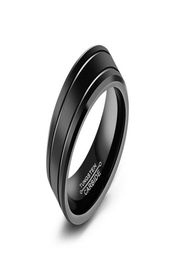 2019 Fashion Cool Men Tungsten Carbide Rings Pure Tungsten Black Rings for Men Jewellery 8mm Wide Men Wedding Engagement Rings9982101