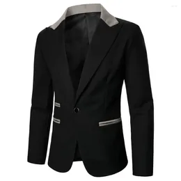 Men's Suits Suit Keep Warm Windproof Business Casual Coat Holiday Gift Banquet Wedding Conference Jacket Top Wear