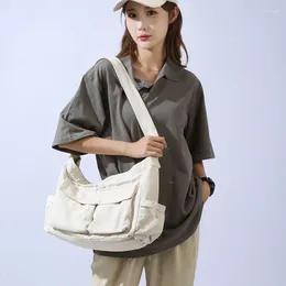 Waist Bags Artistic Youth Shoulder Bag Ins Trendy Large Capacity Canvas Autumn And Winter School For College Students Messenger