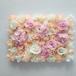 Rose Artificial Flower Wall Panel Decor Decorative Painting Wedding Party Event Birthday Shop Scene Backdrop 240127