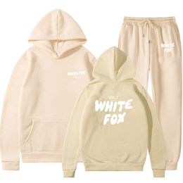 Designer Tracksuit Women White Fox Hoodie Sets Two 2 Piece Set Women Clothes Clothing Set Sporty Long Sleeved Pullover Hooded Tracksuits jogging suits K9Y9