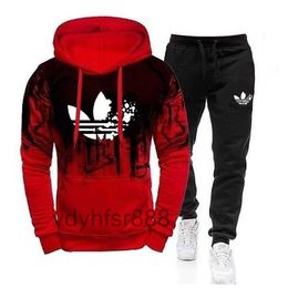 Tracksuits Sweater Trousers Set Basketball Streetwear Sweatshirts Sports Suit Brand Letter Ik Baby Clothes Thick Hoodies Men Pants B2GS