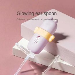 Infant Flashlight Not Hurt The Ears Luminous Soft Spoon So Mini Earpick Easy To Clean Detachable Baby Care Shine Magnifier 240202