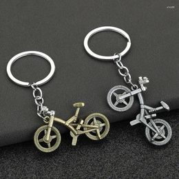 Keychains Metal Sporty Man Road Bicycle Figure Keychain Keyring Trinket Souvenirs Creative For Bike Cycling Lover Biker