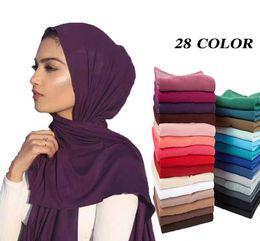 10pcslot women muslim jersey hijab scarf foulard femme size plus hijabs Islamic shawls soild Modal headscarf for women6398502