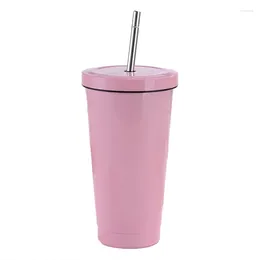 Water Bottles Straw Cup Stainless Steel 304 Double-Layer Vacuum Insulation Coffee Car Portable Retail