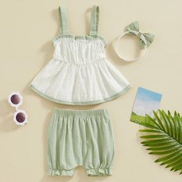 Clothing Sets Toddler Girl Summer Outfit Sleeveless Cami Tank Tops And Shorts Infant Baby Clothes