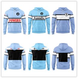 Retro Cronulla-Sutherland Sharks Home Away Rugby Hoody Men's Sportwear Pullover Outdoor Hoodies