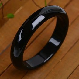 Genuine Natural Obsidian Black Jade Bangle Bracelet Men Women Real Certified Jades Stone Fine Jewelry Bangles Gifts For Ladies 240124