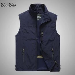 BOLUBAO Spring Men Waistcoat Outdoor Leisure Solid Colour Vest Young Middleaged Pography Fishing Casual Vest Jacket Male 240119