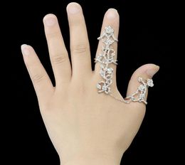 Rings Multiple Finger Stack Knuckle Band Crystal Set Knuckle Rings Jewelry Gold Silver Plated Crystal Rhinestone Shining Midi Fing6557691