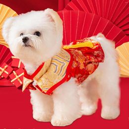 Dog Apparel Chinese Year Costume Tang For Small Dogs
