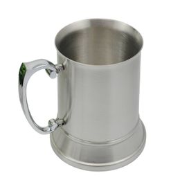 Mugs 16 Ounce Double Wall 18/8 Stainless Steel Tankard Beer Mug High Quality Mirror Finish Drop Delivery Home Garden Kitchen, Dining B Dhsht