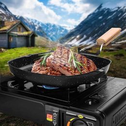 Pans Foldable Camping Frying Pan Heat Resistance Non-stick Steak For Hiking