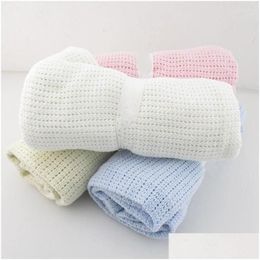 Blankets Swaddling Baby Throw Blanket Cotton Super Soft Kids Month Ddle Infant Wrap Bath Towel Girl Boy Stroller Er Drop Delivery Mate Ota4P