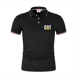 Men's Polos POLO Shirt Cotton Excavator Work Fashionable Casual Outdoor Short Sleeved Quick Drying Sports