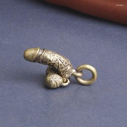 Pendant Necklaces 2Pcs Solid Brass Monkey Penis Pendants For Keychain Jewellery Genitals Figures Hangings Creative Men Chick Necklace Making