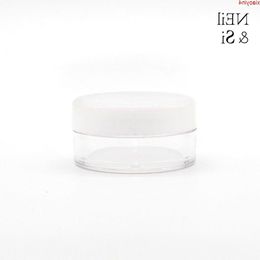 3g 5g Plastic White Jar Lip oil Sample Refillable Nail Polish Empty Cosmetic Cream Bottle Round Containersbest qualtity Xtwtl