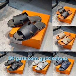 Hausschuhe Designer-Ledersandalen Flip Flop Heritage Kalbsledersandalen Sommer Lazy Large Beach Casual Slides