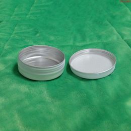 White 60g Aluminum Jar Refillable Cosmetic Cream Wax Lotion Bottle Empty 100g Screw Cap Containersbest qualtity Deace