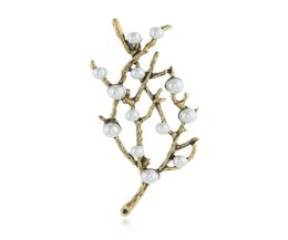 Plum blossom pearls brooch pins for women retro French grace Branches brooches girl Christmas gifts pin Xmas Jewellery accessories 23962891