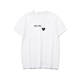 PLAY Mens T Shirts Women Designer T-Shirts Commes Des Garcons Cottons Love Tops Man Casual Tees Shirt Luxurys Clothing Street Fit Shorts Sleeve Clothes Plus Size ddc