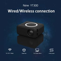 YT300 home projector with wireless and wired connection to mobile phone portable ministyle outdoor builtin s 240125