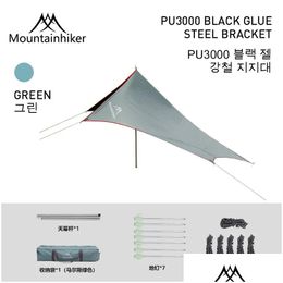 Tents And Shelters Mountainhiker Outdoor Cam Paddy Black Rubber Canopy Sunshade Portable Folding Drop Delivery Sports Outdoors Camping Otiju