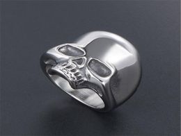 Vintage Men039s Stainless Steel Skull Rings Gothic Skull Bone Biker Finger Ring Jewellery for Man High Quality Accessories Orname8443416