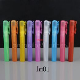 wholesale,100pcs,10ML brautiful Colourful clip perfume points bottling / plastic spray bottle bottles,good package Osafc
