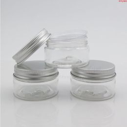 50pcs/lot Empty PET Plastic Jars Aluminium Silver Lids Clear Pots Cosmetic 30g 1oz Containerhigh qualtity Plbwx