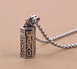 Titanium Vintage Ash Box Pendant Jewellery Pet Urn Cremation Memorial Keepsake Openable Put In Ashes Holder Capsule Chain Necklace3257026