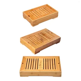 Tea Trays Carved Bamboo Chinese Mini Table Serving Tray For Office