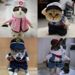 Dog Apparel Spring And Autumn Pet Cat Costumes Cute Funny Clothes Standing Transforming Into Three-dimension
