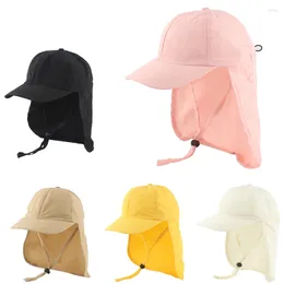 Ball Caps Panama Summer Solid Colour Quick Dry Sun Hats For Girls Boys Baby Hat Kids Baseball Cap Adjustable Beach Outdoor