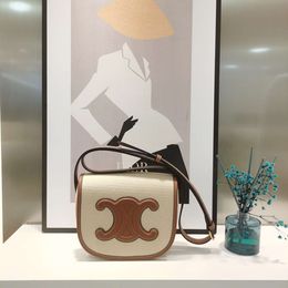 Canvas for Women s New Summer Versatile One Shoulder Crossbody with High Quality Triumphal Arch Half Round Saddle Bag factory direct sales