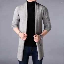 Men's Sweaters Spring Autumn Knitted Cardigan Slim Long Sleeve Korean Style Fashion V-Neck Sweater Casual Coat Top Men Male Clothing