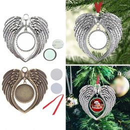 Keychains DIY Po Blank Transfer Printing Angel Wing Shape Pendant Sublimation Ornaments For MDF Jewellery Making 40GB