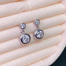 Stud Earrings Natural Moissanite For Women 1ct Silver 925 Jewellery Luxury Gem Stones 18k Gold Plated Free Shiping Items