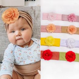 Hair Accessories Children's Headband Headwear Cute Baby Rib Wide Brim Seamless Flower Scarf Band Hat