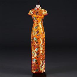 XS3XL Elegant Women Novelty Long Qipao Exquisite Chinese Party Dress Sexy Slim Improve Cheongsam Vintage Oriental Dresses 240131