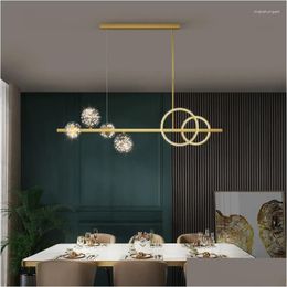 Chandeliers Lights Modern Led Luxury Brightness Lamps Bedroom Dinning Living Study Room Long Hanging Ropes Indoor Creative Drop Deliv Dhq62