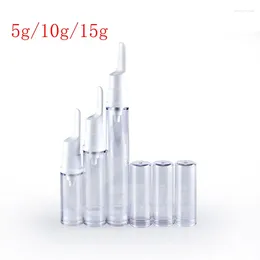 Storage Bottles 15g Empty Eye Cream Airless Pump Small Plastic Travel Bottle Vacuum Cosmetic Container Skin Care Sample