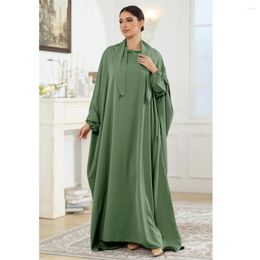 Ethnic Clothing Modest Abaya Muslim Women Long Khimar Loose Bat Sleeve Dresses Turkey Kaftan Arab Prayer Eid Ramadan Dubai Islamic Robe