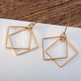 Dangle Earrings Minimalist Simple Hollow Out For Lady Jewelry Harajuku Korean Style Women's Fashion Street OL Dangling Earring