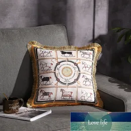 Affordable Luxury Designer Style Back Cushion Nordic French Country Sales Department Hotel Model Room Couch Pillow Villa Living Room Horse Backrest