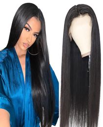 Brazilian hair Straight Lace Front Human Hair Wigs For Black Woman 150 Density Glueless Full Lace Wigs with Baby Hair6723689