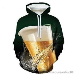 Men's Hoodies Sweatshirts yk2 Celebrating Beer Festival 3D Printing Hoodie Creative Casual Fashion Mens Cool Hood Sweatshirt Street Sports hoodie